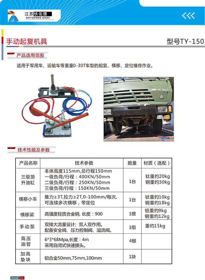 型号TY-150(图1)